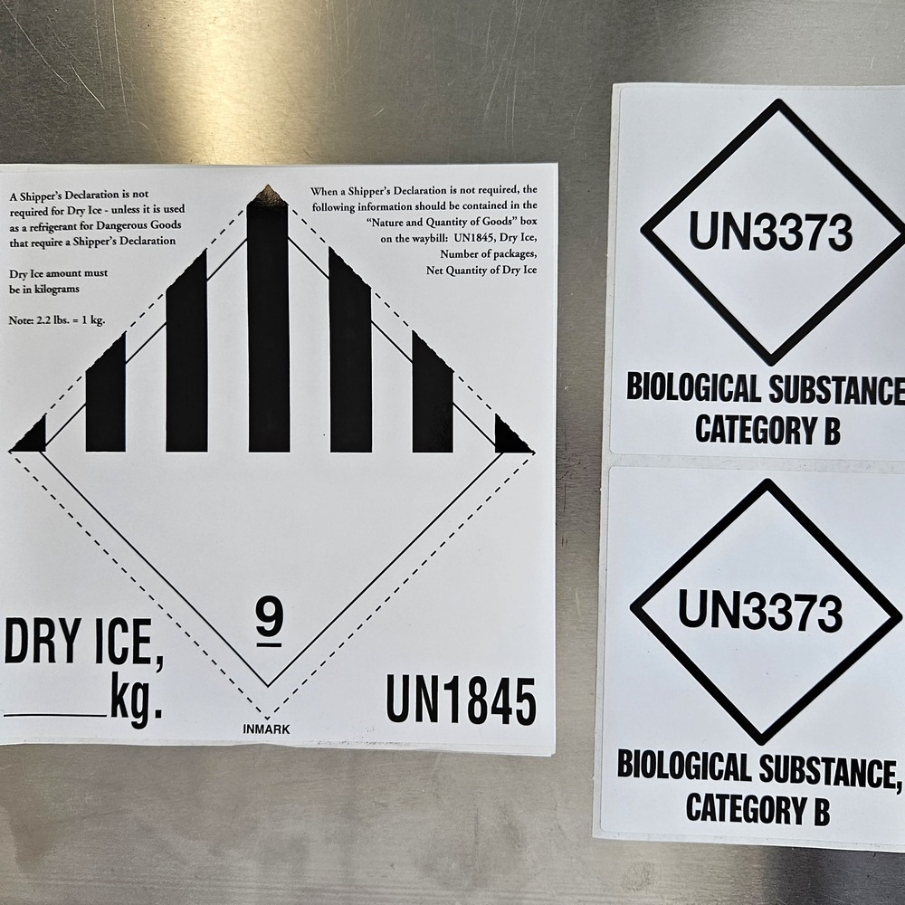 Dry ice solution for sample shipping